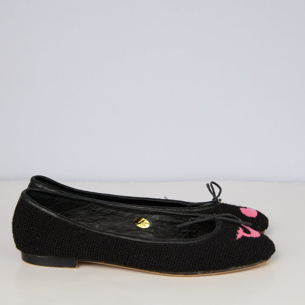 BY PAIGE flats Needlepoint Pink Whale Slip On‎ Shoes - Picture 11 of 11